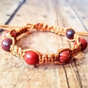Red Jasper Knotted Bracelet